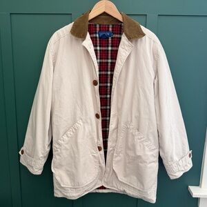 J. Crew Cream and Brown Lightweight Jacket
